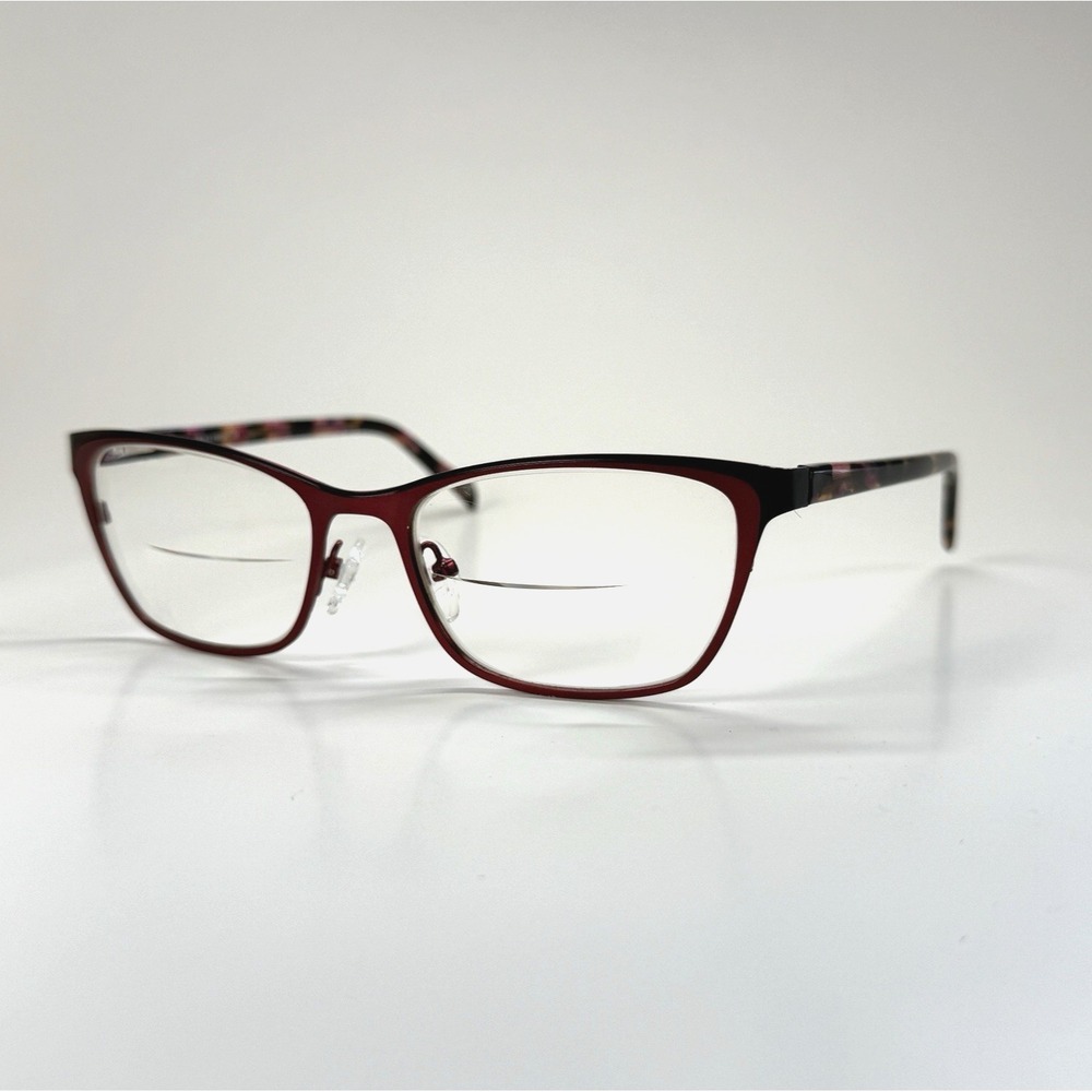 LAURA ASHLEY Caroline Eyeglasses Frame Only 53-17-135 Dark Burgundy Red Full Rim